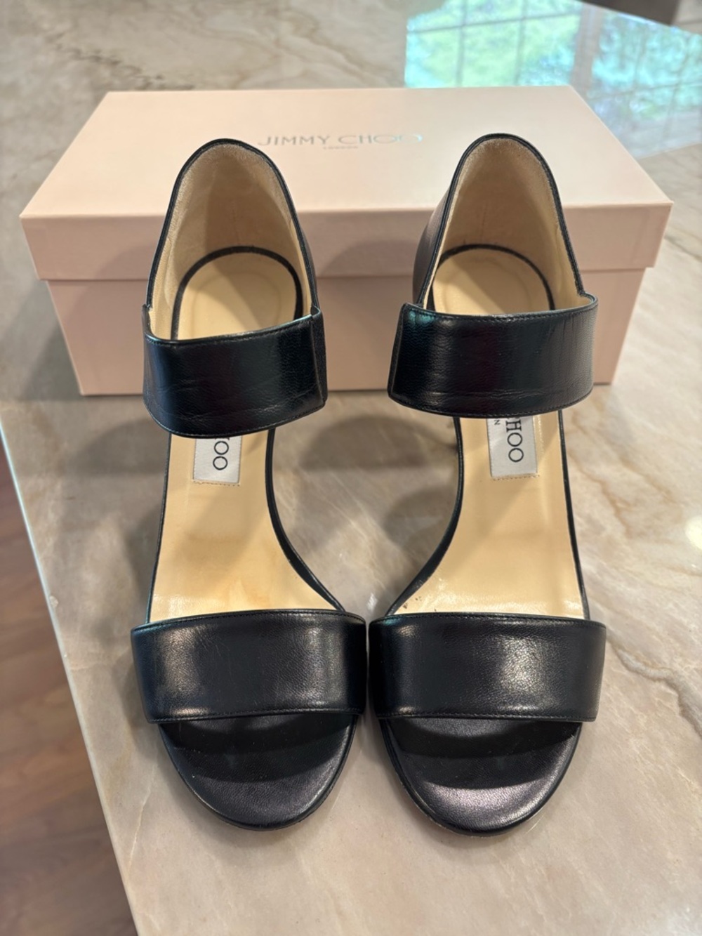 Jimmy Choo Black Tesoro Sandal